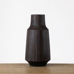 Espiel Βάζο "Ρίγες" Polyresin Μαύρο/Καφέ 20,5x41 Εκ. Κωδικός: FIK401