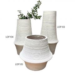 Espiel Βάζο Fiberclay Λευκό 34x85 Εκ. Κωδικός: LOF103