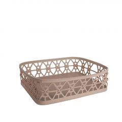 Espiel Καλάθι Από Συνθετική Δερματίνη Pu Μπεζ 32,5x26,5x10 Εκ. Κωδικός: FER203