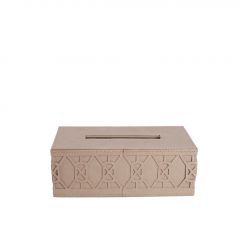 Espiel Θήκη Για Χαρτομάντηλα Pu Μπεζ 24x13x8,5 Εκ. Κωδικός: FER206