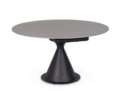 Bizzotto Jonni Επεκτεινόμενο Τραπέζι Φαγητού Μεταλλικό/Κεραμικό Μαύρο 135x85x75 (Ø135x75)