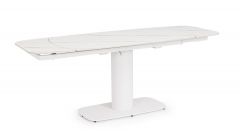 Bizzotto Jeremias Επεκτεινόμενο Τραπέζι Φαγητού Μεταλλικό Λευκό 140-200x80x75