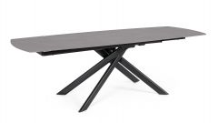 Bizzotto Joakim Επεκτεινόμενο Τραπέζι Φαγητού Κεραμικό Γκρι/Μαύρο 160-240x90x75