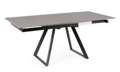 Bizzotto Reeta Επεκτεινόμενο Τραπέζι Φαγητού Μεταλλικό/Κεραμικό Γκρι/Μαύρο 120-180x90x76