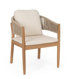 Bizzotto Thiago Chair W-Armrest W-Cush -Fsc 63a - 59.5b - 84h - 44.5h1 - 65h2 - 75.5h3