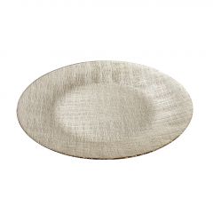 Espiel Πιατέλα Παρουσίασης/Σουπλά Γυάλινη Ασημί 33x2,3 Εκ. Κωδικός: SUP101K4