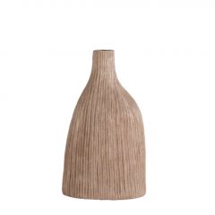 Espiel Βάζο Κεραμικό Μπεζ/Χρυσή Πατίνα 21,5x14x37,4 Εκ. Κωδικός: TOF322