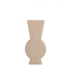 Espiel Βάζο Κεραμικό Πλακέ Μπεζ-Χρυσή Πατίνα 18,5x38,8 Εκ. Κωδικός: TOF251