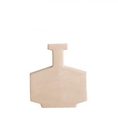 Espiel Βάζο Κεραμικό Πλακέ Μπεζ-Χρυσή Πατίνα 26,5x30 Εκ. Κωδικός: TOF252