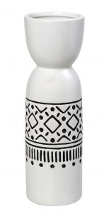 Espiel Tribal Βάζο Κεραμικό Λευκό 15x48 Κωδικός: CER2300
