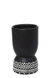 Espiel Tribal Βάζο Κεραμικό Μαύρο 15x27,5 Κωδικός: CER2307