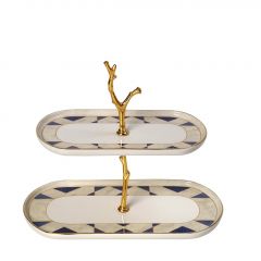 Espiel Lisbon Ορντεβιέρα 2 Επιπέδων Κεραμική Εκρού 27,2x13,5x25 Κωδικός: ROV146