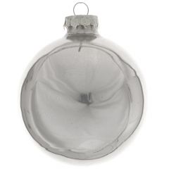 Iliadis Γυαλινη Ασημι Μπαλλα 6Εκ Σετ 8 