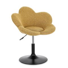 Bizzotto Fleur Σκαμπώ Μπαρ Υφασμάτινο Μουσταρδί 69x55x69-81