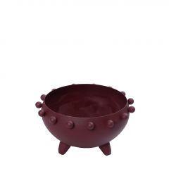 Espiel Διακοσμητικό Μπωλ Μεταλλικό Μπορντώ 14x9 Κωδικός: AKA249