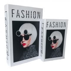 Espiel Κουτιά "Βιβλία" Mdf/Pu Λευκά Σετ 2 Τμχ 30x20x6,5 Εκ. Κωδικός: BIB108