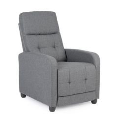 Bizzotto Anaclara Πολυθρόνα Με Ανάκλιση Υφασμάτινη Γκρι 65x85x102
