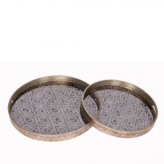 Espiel Δίσκοι Γυάλινοι/Inox Χρυσοί Σετ 2 Τμχ 39,5x4 Εκ. Κωδικός: DIP203