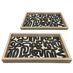 Espiel Δίσκοι Mdf Διακοσμητικοί Σετ 2 Τμχ 46x31x5 Εκ. Κωδικός: SOF203