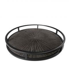 Espiel Δίσκος Μεταλλικός/Ξύλινος Μαύρος 37x6 Εκ. Κωδικός: SUK103