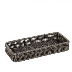 Espiel Δίσκος Από Συνθετικό Ρατάν Γκρι 29x14x4 Εκ. Κωδικός: KOD231