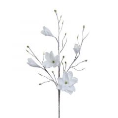Inart Τεχνητό Κλαδί/Λουλούδι Λευκό 90 Εκ. Κωδικός: 3-85-246-0222