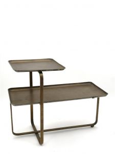 Espiel Ραφιέρα 2 Επιπέδων Μεταλλική Μπρονζέ Κωδικός 79x42x64 Κωδικός: AFT217