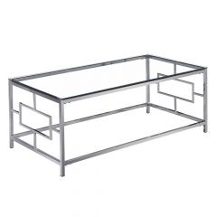 Iliadis Τραπέζι Σαλονιού Από Ανοξείδωτο Ατσάλι Χρώμιο 120x60x45 Εκ. 