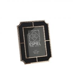 Espiel Κορνίζα Μεταλλική/Υφασμάτινη Μαύρο/Χρυσή 13x18 Εκ. Κωδικός: FAM739