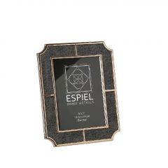 Espiel Κορνιζά Μεταλλική/Υφασμάτινη Γκρι 13x18 Εκ. Κωδικός: FAM742