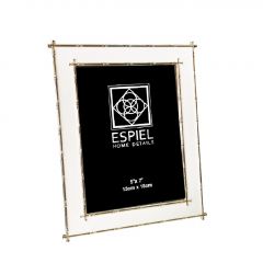 Espiel Κορνίζα Μεταλλική Χρυσή/Λευκή 13x18 Εκ. Κωδικός: FAM761