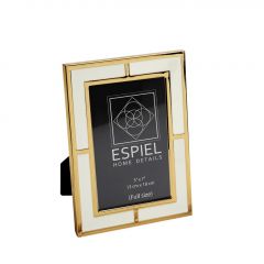 Espiel Κορνίζα Μεταλλική Λευκή/Χρυσή 15x20 Εκ. Κωδικός: FAM703