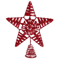 Iliadis Κορυφη Δεντρου Αστερι 20Χ25 Εκ Κοκκινο Σαμπανι 