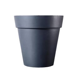 Supergreens Γλάστρα Πήλινη Με Γείσο Γκρι 63x63x63 Εκ.