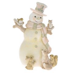 Iliadis Ροζ Χρυσο Πολυρεζιν Χιονανθρωπος Με Ζωακια 12Χ9Χ17Εκ 