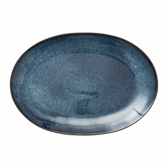 Bitz Πιατέλα Σερβιρίσματος Stoneware 36x25 Εκ. - Gastro Black/Dark Blue