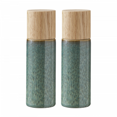 Bitz Μύλοι Αλατιού & Πιπεριού Stoneware Σετ 2 Τμχ Φ5x16,7 Εκ. - Gastro Green