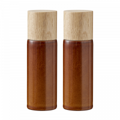 Bitz Μύλοι Αλατιού & Πιπεριού Stoneware Σετ 2 Τμχ Φ5x16,7 Εκ. - Gastro Amber