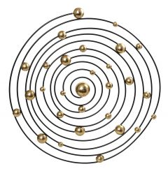 Espiel Διακοσμητικό Τοίχου Μεταλλικό Μαύρο/Χρυσό 70x6x73 Κωδικός: ICY203