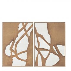 Espiel Πινακας Διιπτυχος Set/2 Σε Καμβα Μπεζ 70Χ50Χ2,3Εκ Κωδικός: YFA103
