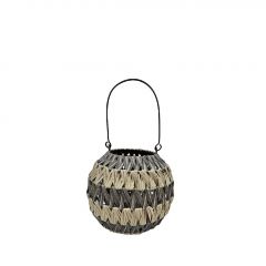 Espiel Φανάρι Με Δοχείο Για Ρεσώ Γκρι/Εκρού 10x21x19 Εκ. Κωδικός: NAF120