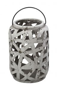 Espiel Φανάρι Κεραμικό Γκρι/Λευκό 19x28 Κωδικός: ERT357