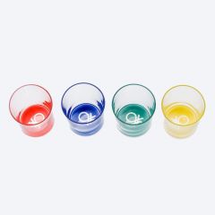 Benetton Rainbow Ποτήρια Νερού Γυάλινα Πολύχρωμα Σετ 4 Τμχ 330 ml