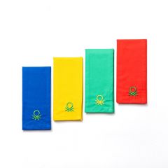 Benetton Rainbow Σουπλά Βαμβακερά Πολύχρωμα Σετ 4 Τμχ 45x30