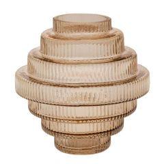 Iliadis Βάζο Γυάλινο Μελί 15x16 Εκ.