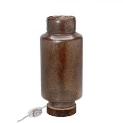 ESPIEL ΕΠΙΤΡΑΠΕΖΙΟ ΦΩΤΙΣΤΙΚΟ ΓΥΑΛΙΝΟ ΚΑΦΕ 17X17X36,5 ΚΩΔΙΚΟΣ: VID133