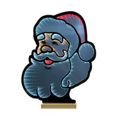 Iliadis Infinity Φωτιζομενος Αι Βασιλης 34Χ40Εκ Διπλη Οψης Σε Ξυλινη Βαση 