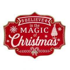 Iliadis Κοκκινη Μεταλλικη Ταμπελα Magic Christmas 61X46Ek 