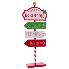 Iliadis Μεταλλικη Ταμπελα North Pole 23X9X57Cm 