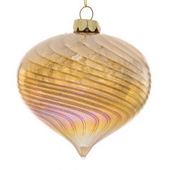 Iliadis Σετ 4 Σαμπανι Γυαλινη Μπαλα Κρεμμυδι 10Εκ 